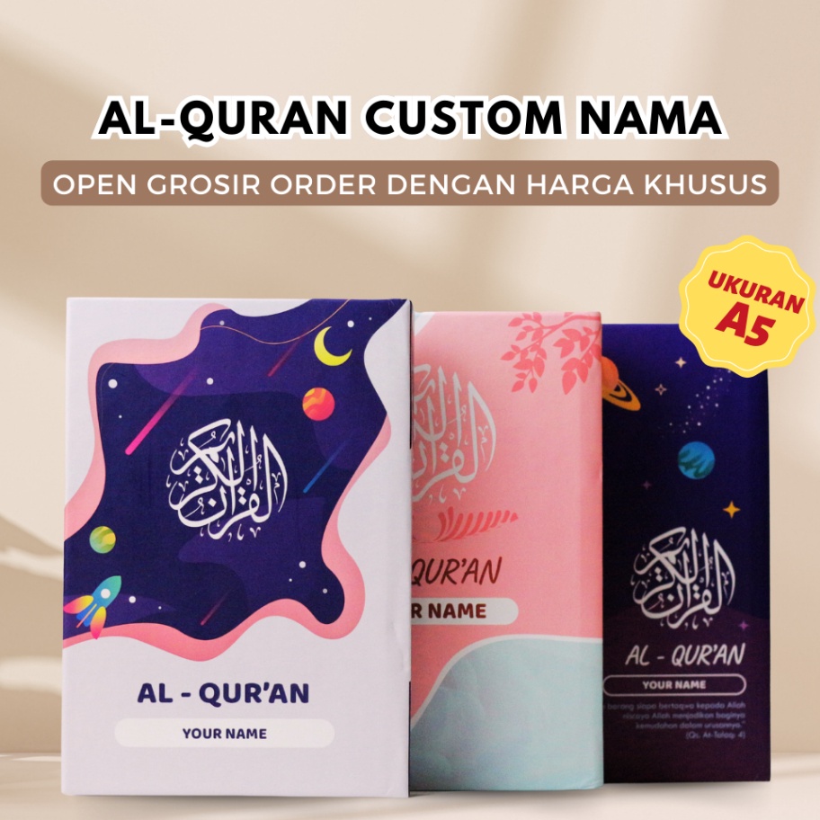 AlQuran Custom Nama Murah Al Quran Terjemah A5  Al Quran Tajwid  Al Quran Latin  Al Quran Non Terjem
