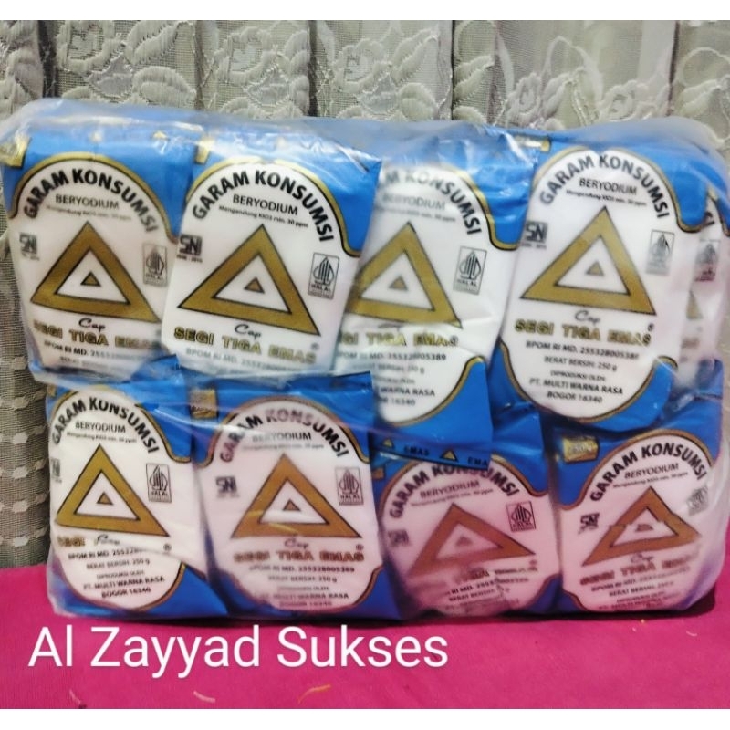

Garam Segitiga Emas 40x250gr (Asli)