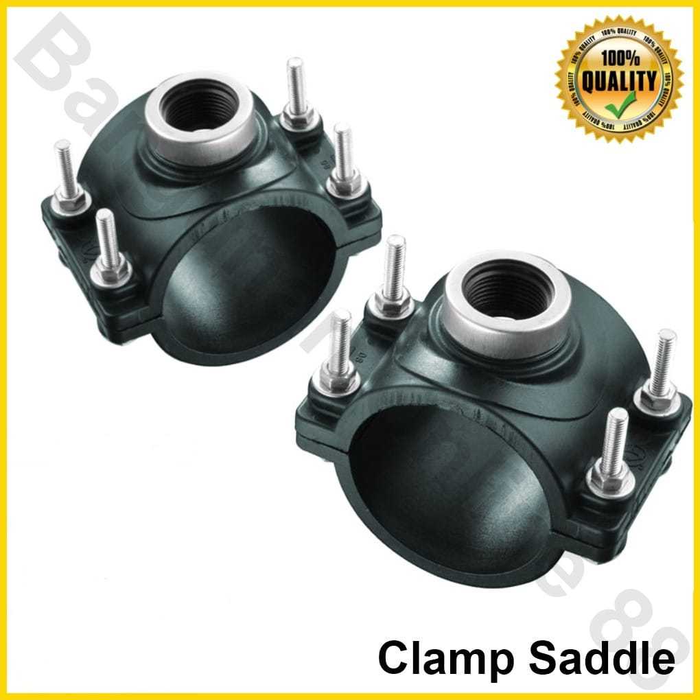 Klem Sadel HDPE 1 x 1/2" inch  Clamp Saddle 32 mm x 1/2" HDPE