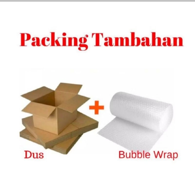 

Kardus Packing + Bubble Wrap || Tambahan Packing
