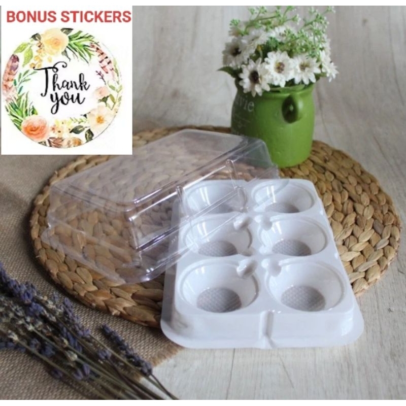 Mika tray nampan pie 6lubang isi 25pcs per pack MP6 MP-6 MP 6 lobang lubang cupcake cup cake muffin 