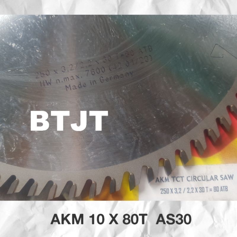 AKM PISAU GERGAJI CIRCULAR SAW BLADE 10" X 80T GIGI AKM GERMANY