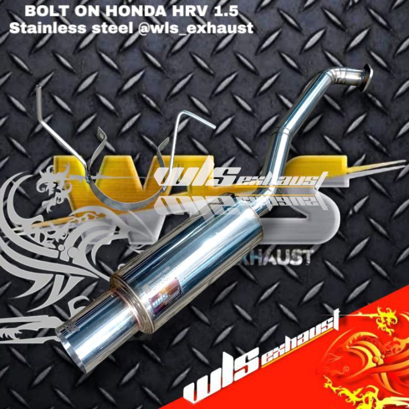BOLT ON HONDA JAZZ GK5 HRV 1.5 SUARA GAHAR PNP WLS EXHAUST SYSTEM STAINLESS STEEL WLS EXHAUST