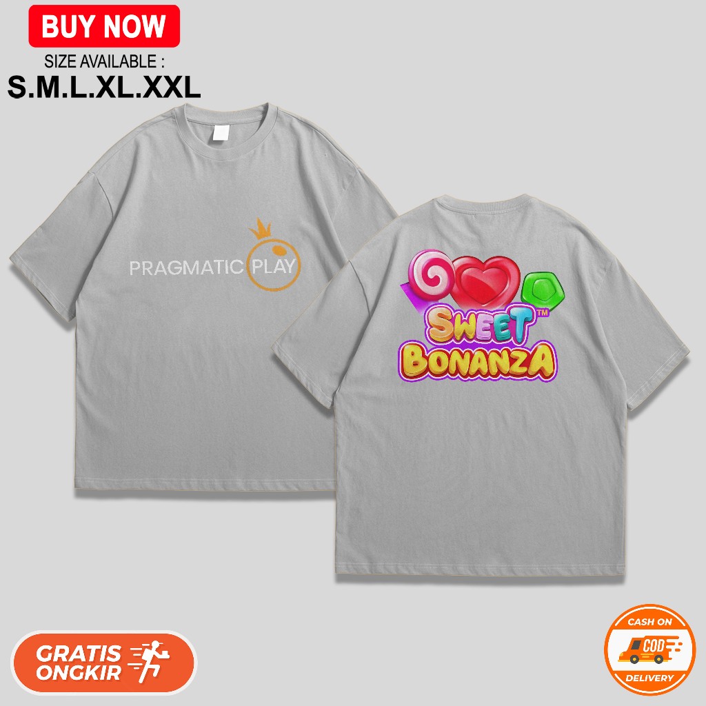 Kaos Pragmatic play SWEET BONANZA , baju kaos slot pria wanita