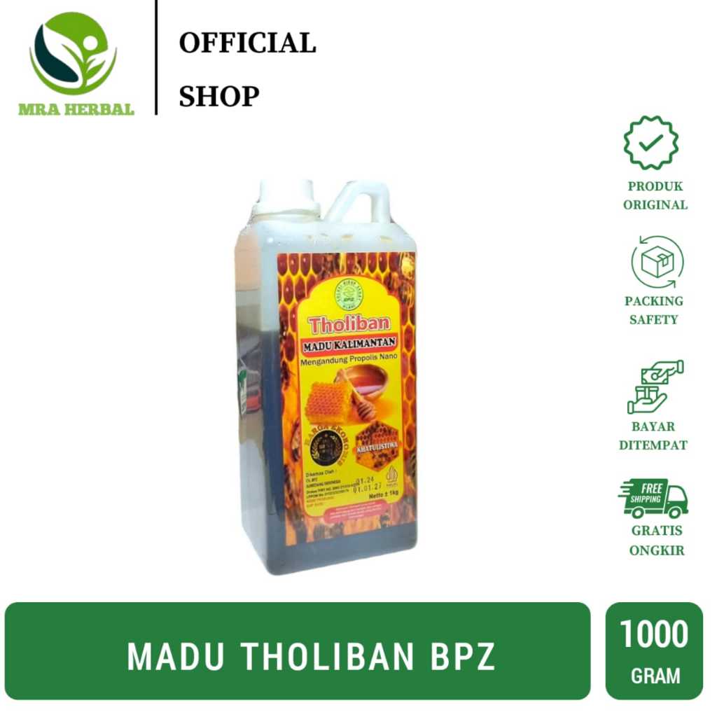 

Madu Tholiban BPZ | Madu Kalimantan Mengandung Propolis Nano - 1000 Gr