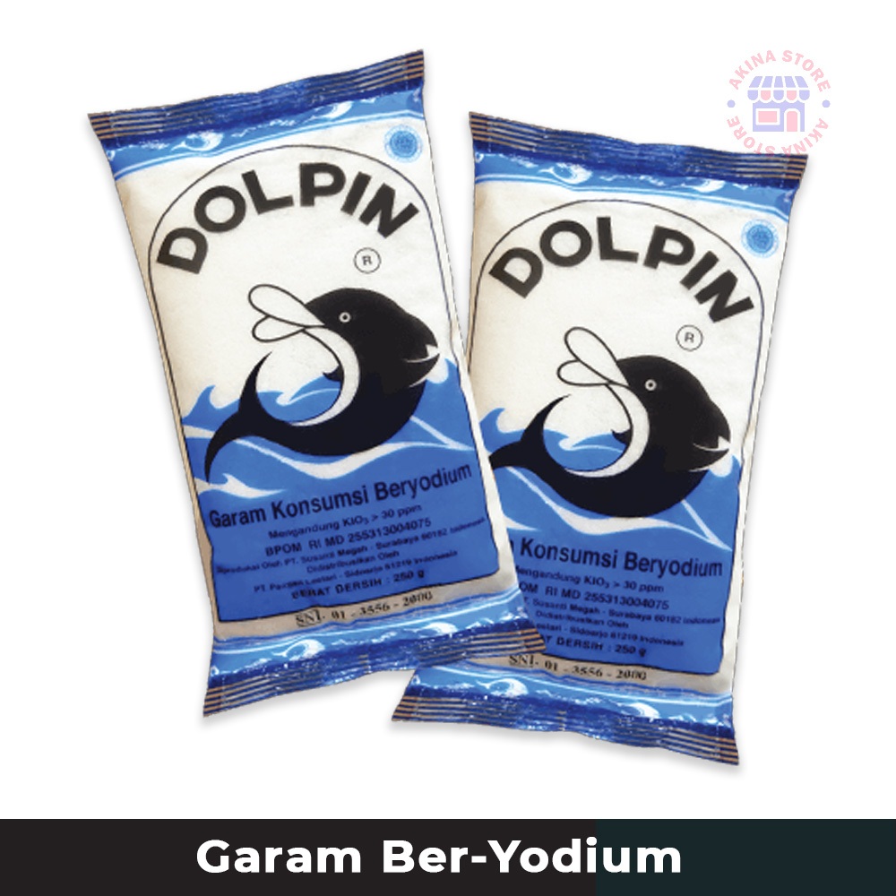 

Garam dapur beryodium Dolphin 500 gram