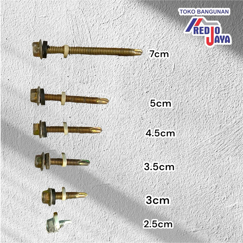 WL 100 pcs Baut Drilling Galvalum Baja ringan