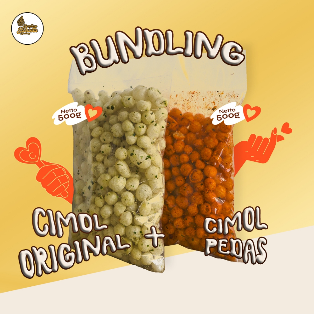 

Cimol Kering Viral Renyah dam Gurih Bundling Rasa Pedas dan Original SICHINTA BANDUNG [1KG]