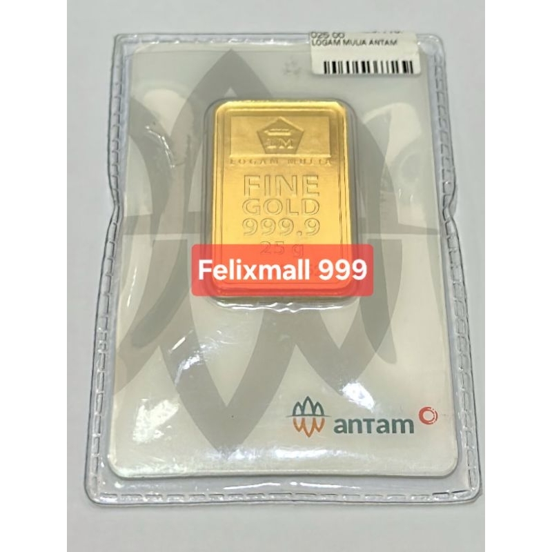 FELIXMALL READY LM ANTAM CERTIEYE RED MARK 25 GRAM EMAS BATANGAN 25 GR