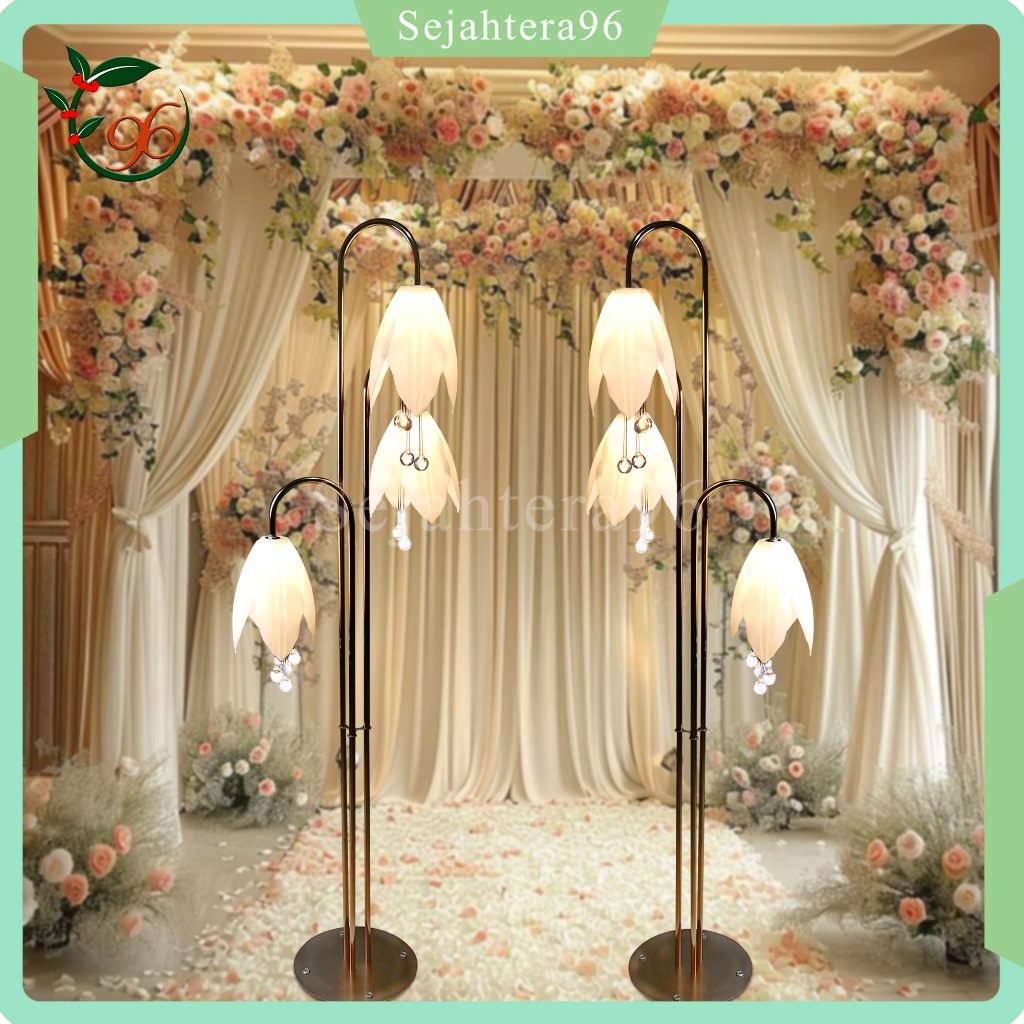 LAMPU STANDING TULIP X3/ LAMPU HIAS AESTHETIC/ LAMPU DEKORASI RUMAH/ LAMPU HIAS POJOK