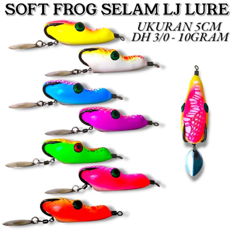 SOFT FRONG LJ LURE MODEL SELAM/ TENGELAM UKURAN 5CM BERAT 10GRM UMPAN KESTING