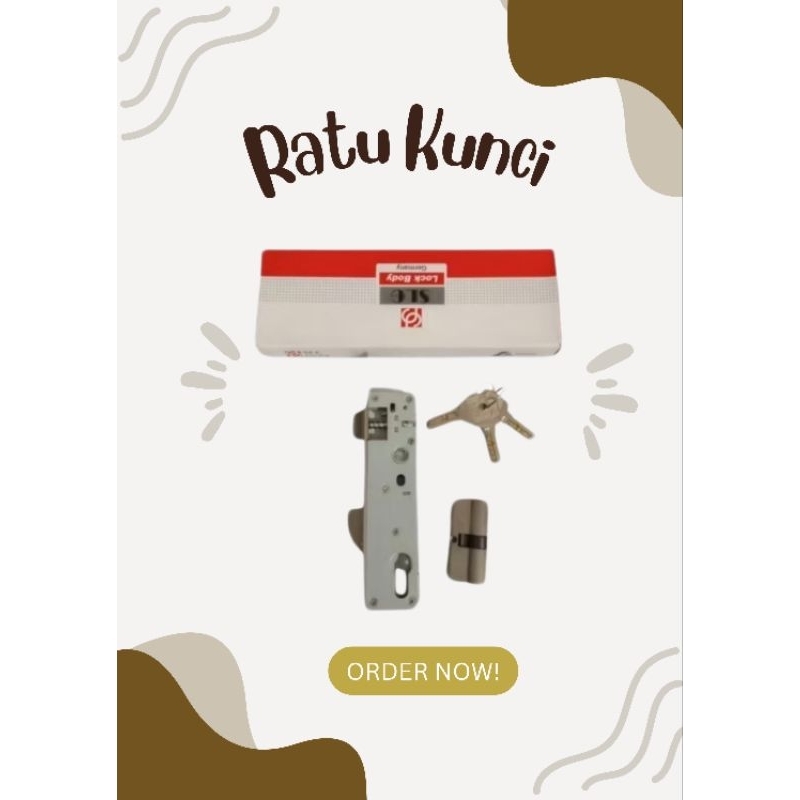 Body kunci pintu aluminium swing slg / body kunci lidah aluminium