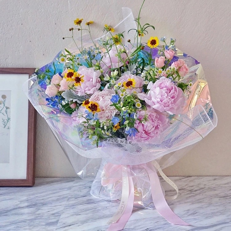 HOLOGRAM - wrapping paper kertas cellophane buket holo chrome