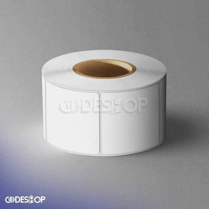 

Stiker Label Yupo Thermal 60x40 mm Codeshop 1 Line Core 1,5 Inch Isi 500 Pcs Timbangan Digital Tahan Air