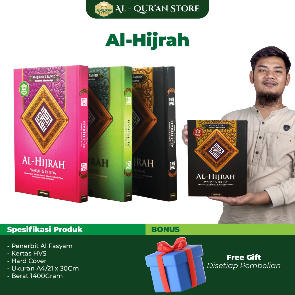 COD - Al Quran Non Terjemah Al-Hijrah, Al Quran 30 Juz Lengkap, Alquran Besar Non Terjemah, Alquran