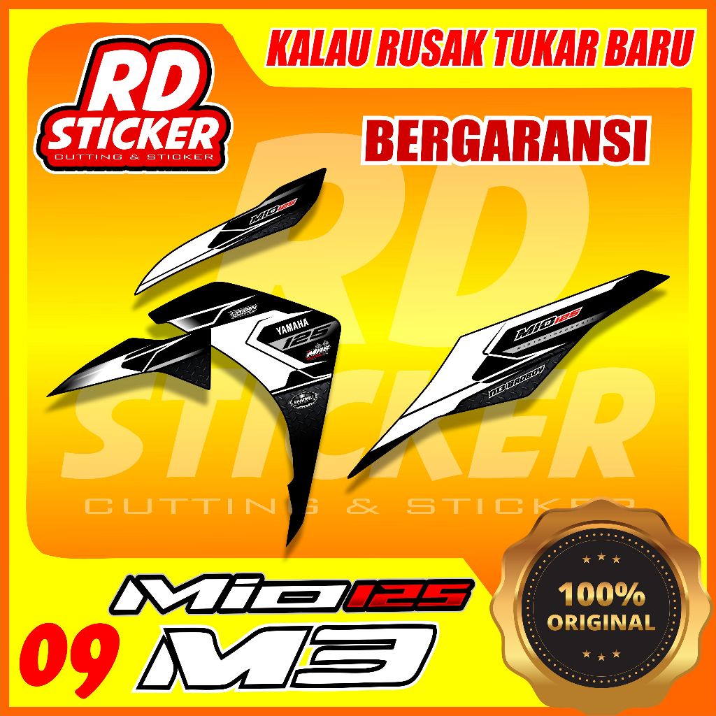 Stiker Striping Mio M3 125 Variasi Motor Racing Modifikasi Keren MOTIF TERBARU