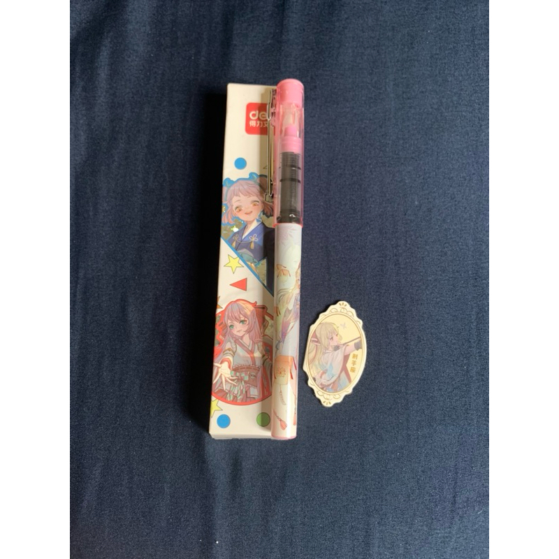 (new) Deli Pulpen Roller / Roller Pen 0.5mm Free Bookmark