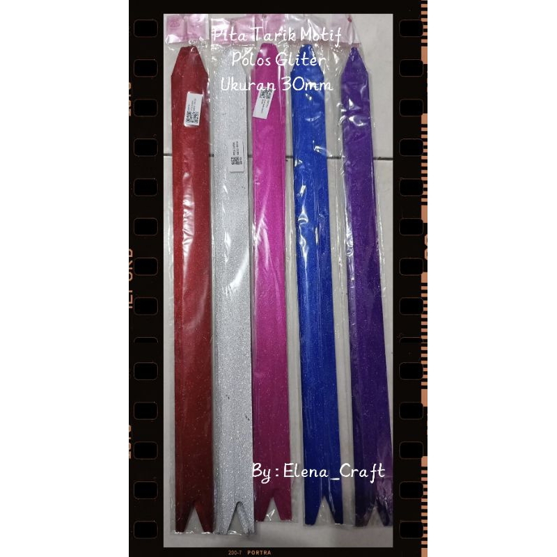 

Pita Tarik Motif Polos Gliter Ukuran 30mm Per Bks