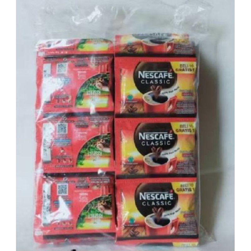 

Nescafe Classic 1 renteng isi 10 sachet 100% Kopi Murni kopi instan