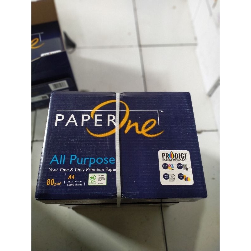 

Kertas HVS paperone A4 80 GR 1 dus 5 rim isi 2500 lembar