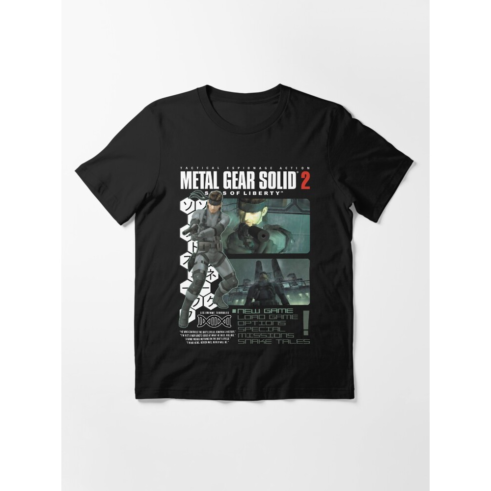 Kaos Game Solid Snake Metal Gear Solid 2 Essential T-Shirt
