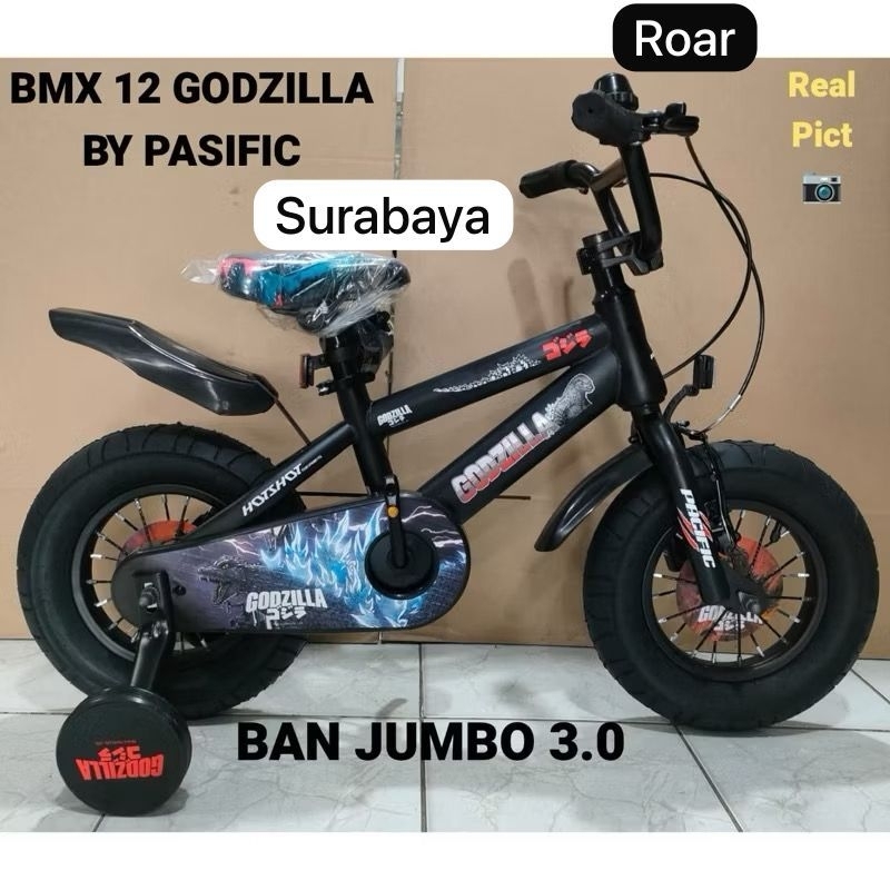 Sepeda Anak BMX Ukuran 12 / 16 / 18 Pacific HOTSHOT GODZILLA 3.0 Ban Besar / Sepeda Anak Cowok BMX U