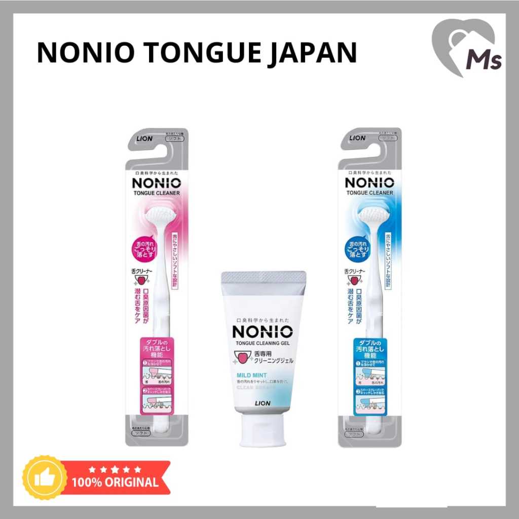 Nonio tongue cleaner gel brush-Sikat gel pembersih lidah original japan