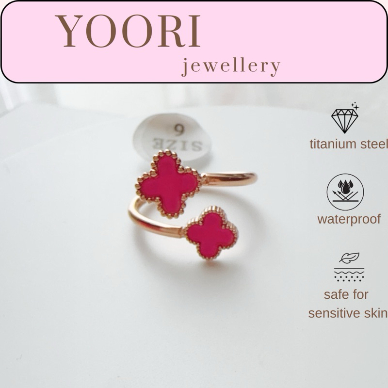 Cincin vancleef PINK titanium -YOORI