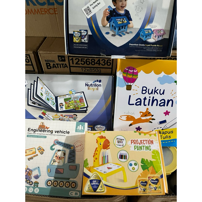 Gimick Hadiah Anak Anak,Tas,Kaos,Puzzle nutrilon,Project Painting,Tas Sgm Dan bebelac