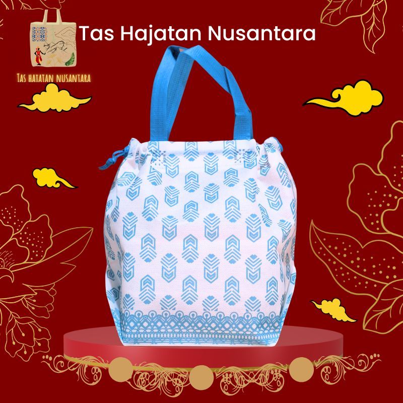 

(SATUAN) Tas Hajatan Serut Mewah - Tas Kotak Nasi Box 20X20X28 - Harga untuk Ecer/Satuan/Picies