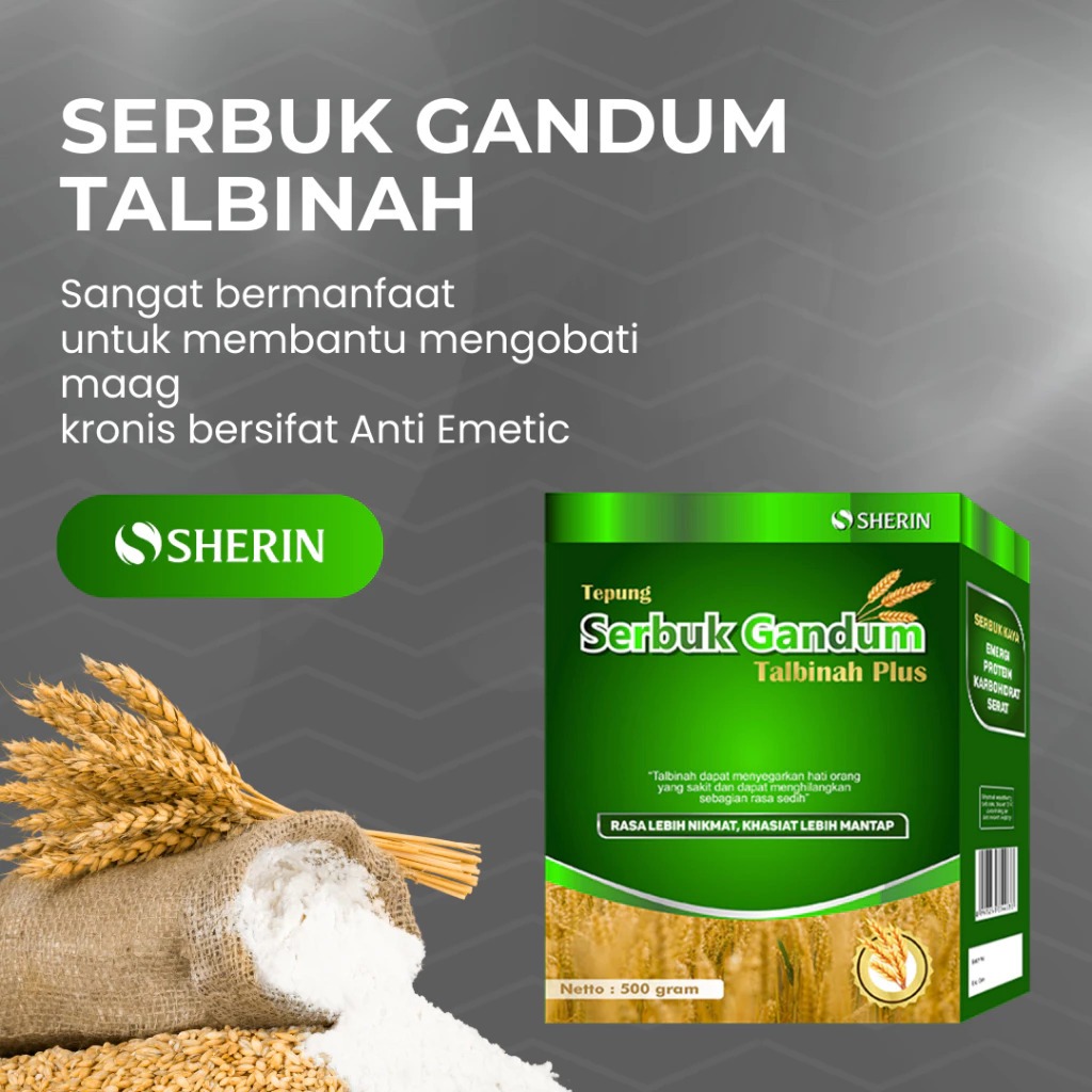 

Serbuk Gandum Talbinah - untuk kesehatan pencernaan PLUS SHERIN 500gr