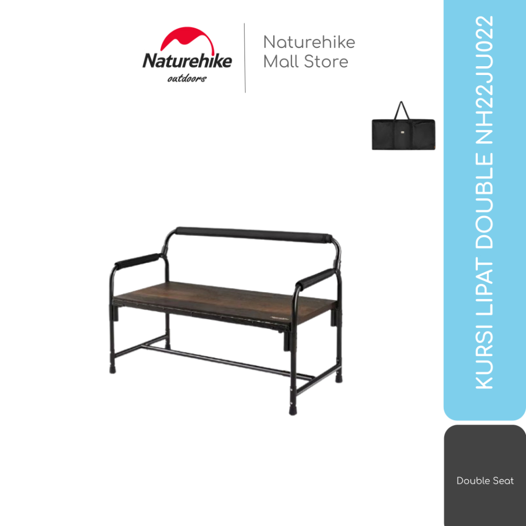 BANGKU KURSI LIPAT DOUBLE OUTDOOR GLAMPING PORTABLE FG06 NATUREHIKE NH22JU022
