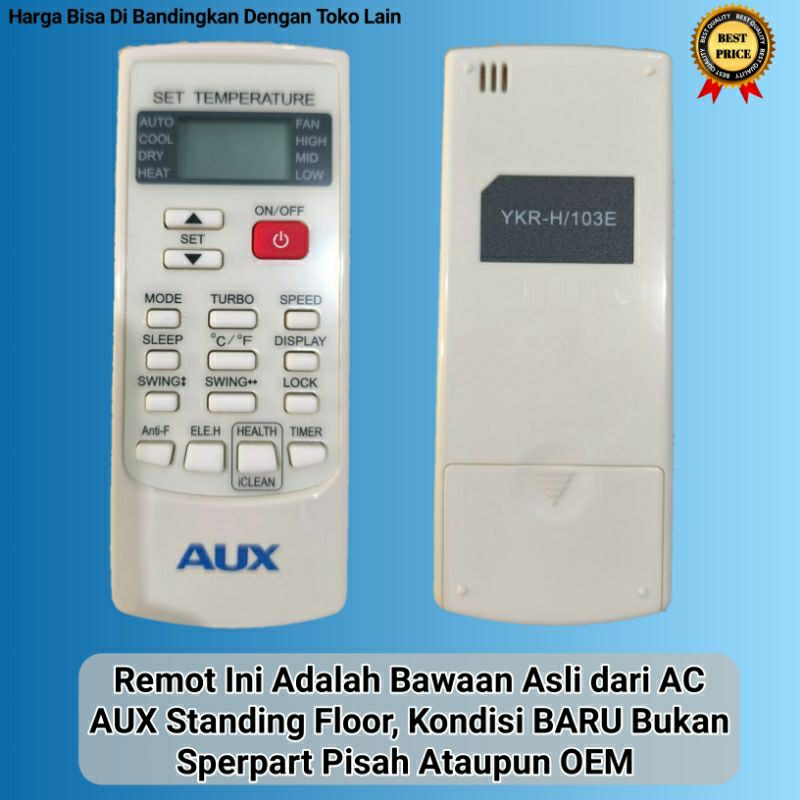 REMOTE AC AUX YKR-H/103E ORIGINAL REMOTE AC FLOOR STANDING AUX ORIGINAL