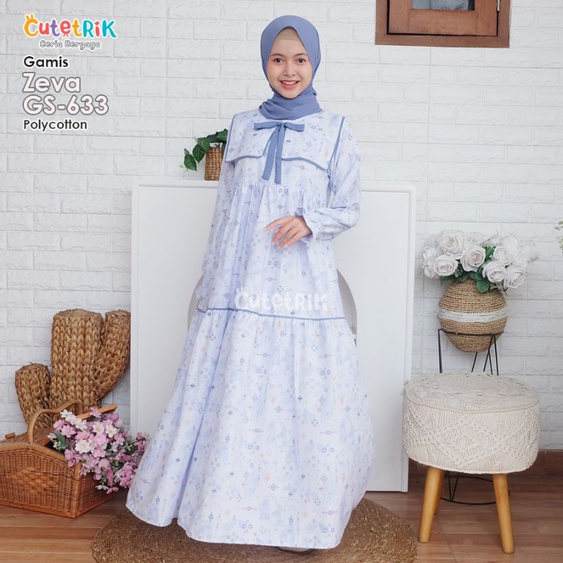 TERBARU 2025 - CUTETRIK GAMIS ANAK PEREMPUAN ZEVA CEWEK TANGGUNG REMAJA KEKINIAN SIMPLE CANTIK BAHAN