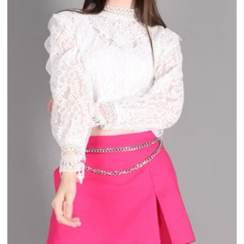 NEW - MAGNOLIA TOP - ATASAN WANITA PUTIH BROKAT