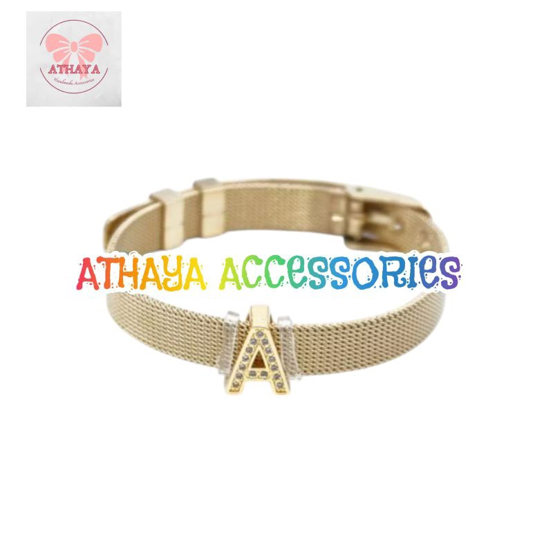 Gelang Titanium Huruf Gelang Huruf