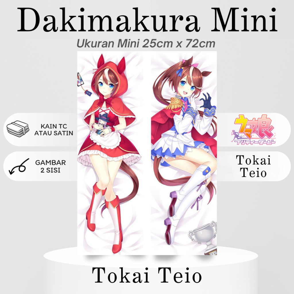 DAKIMAKURA MINI TOKAI TEIO Uma Musume Bantal Anime Waifu Mini