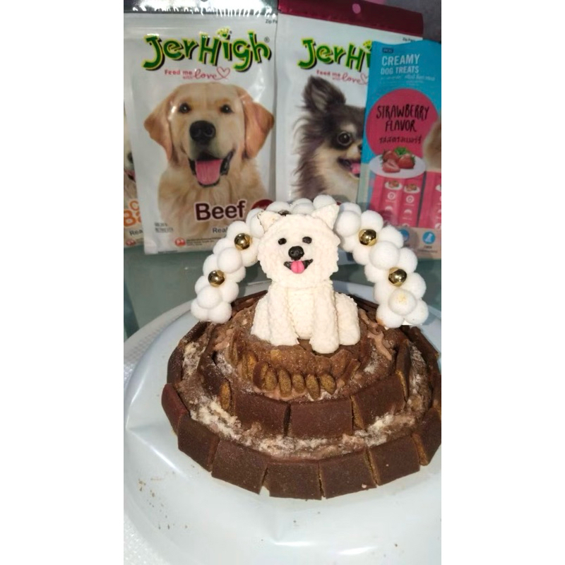 

Hiasan kue fondant custom model binatang anjing / naga