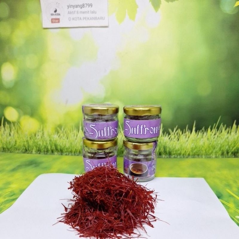 

saffron asli .bunga saffron藏红花 berat 0.5 grm dari nepal