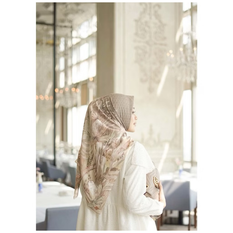VANILLA HIJAB - BOHEMIAN SCARF - ROMANTIC KHAKI BROWN