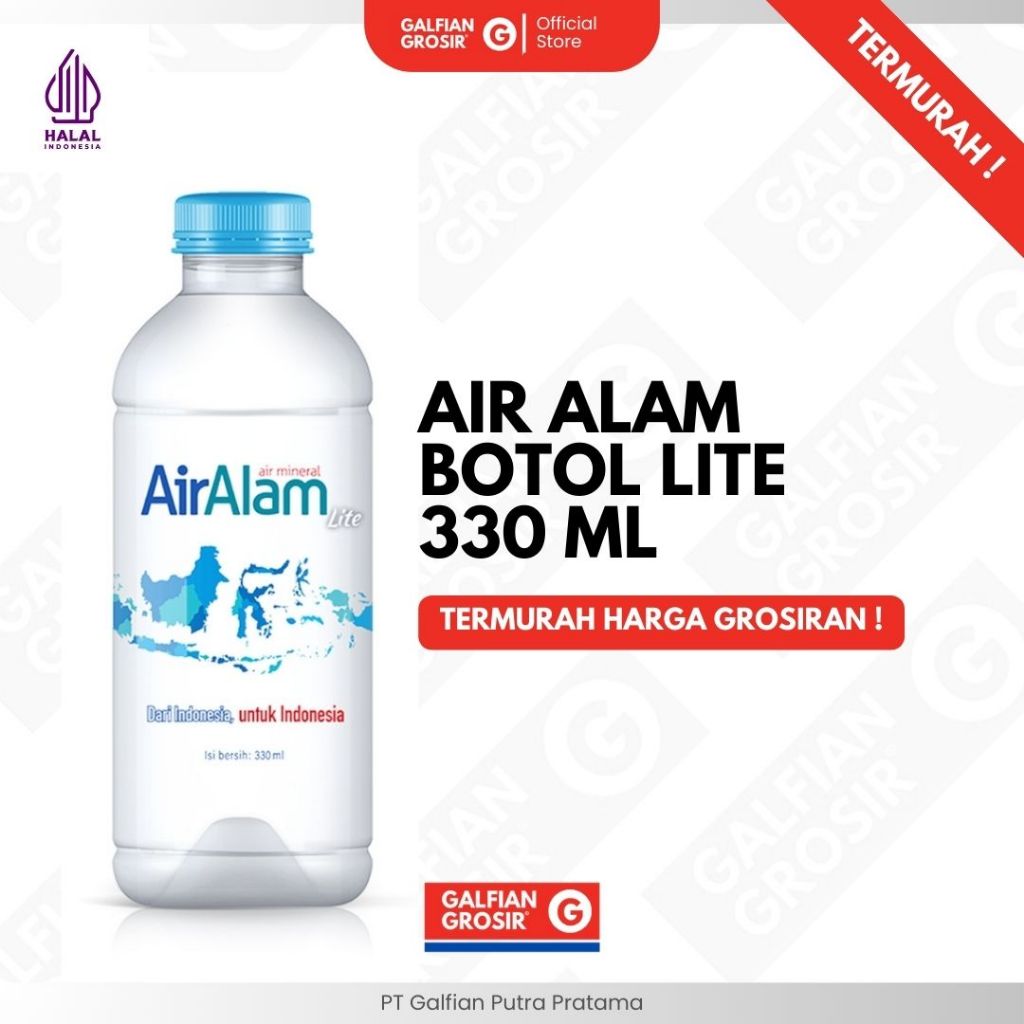 

( TERMURAH ) AIR ALAM BOTOL LITE 330 ML