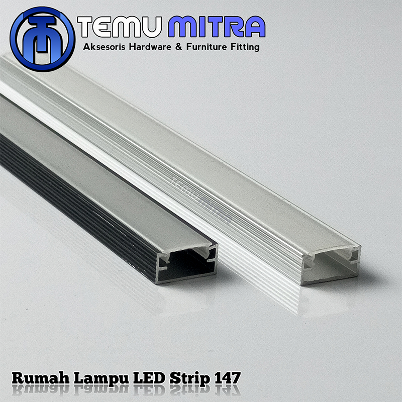 RUMAH LAMPU LED STRIP 147 HD/ Rulam/Rumah lampu LED Strip/cover led strip panjang 3 meter Alumunium 