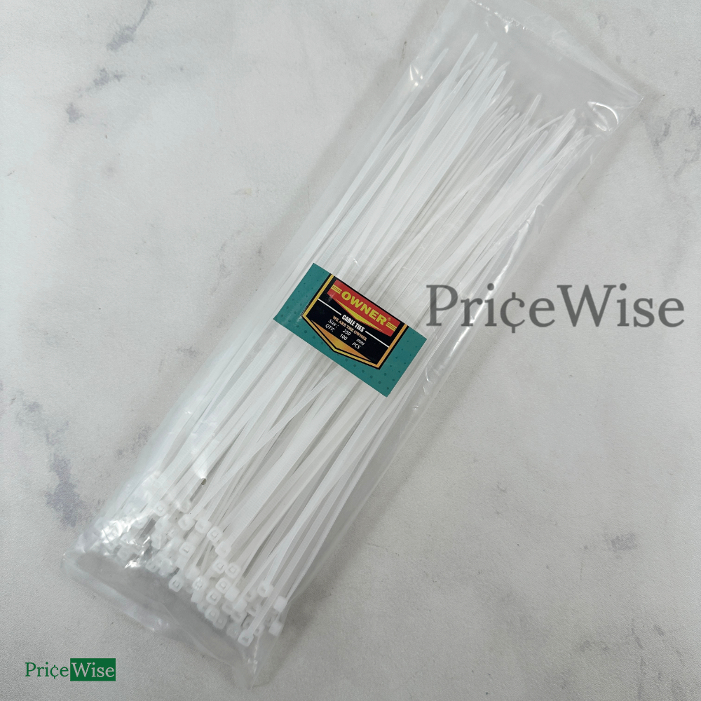 

Kabel Ties Putih 250 mm 100 pcs / Cable Tie / Kable Tie / Kabel Tis