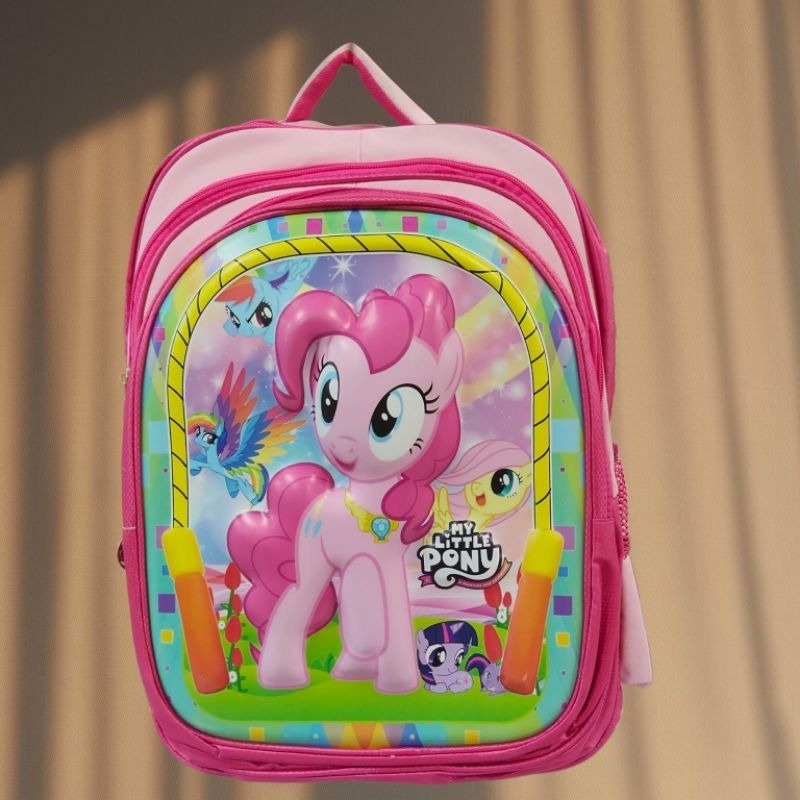 Tas Ransel Anak Karakter Little Pony Gambar Bagian Depan Timbul