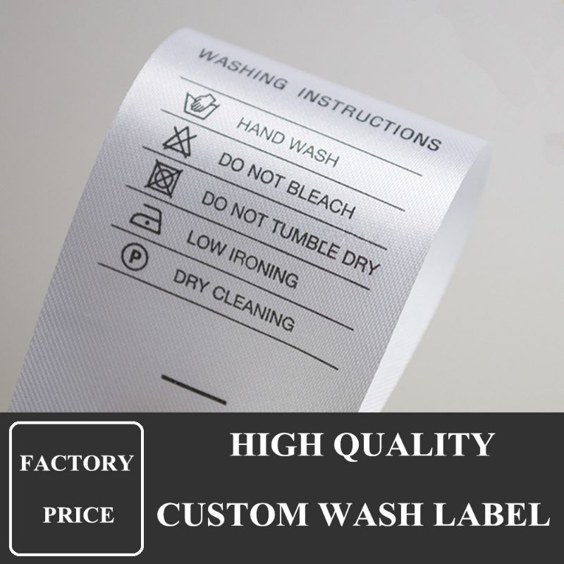 

500pcs label satin lokal satin premium label satin putih label washing care satin ribbon FRE DESAIN
