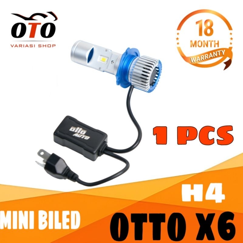 MINI PROJIE OTTO X6 DOUBEL BEAM SOKET H4 PNP MOBIL MOTOR