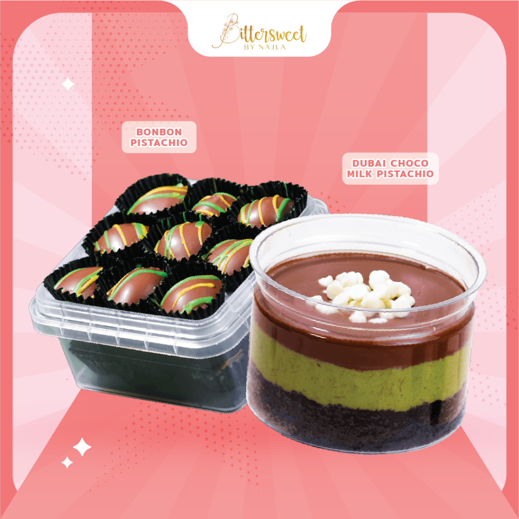 

Bonbon Dubai Pistachio + Dubai Choco Brownies Choco Milk [ Best Deal ]