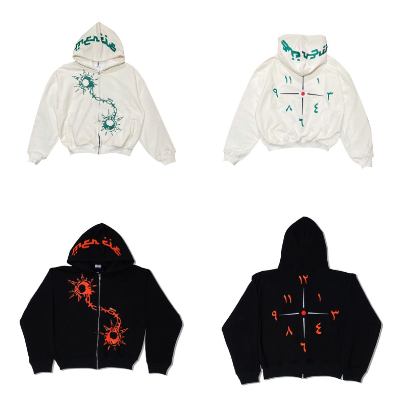 [ORIGINAL 100%] Mercie Studio Boxy Zip Hoodie - Clock || Mercie Studio Boxy Zip Hoodie - Clock Black