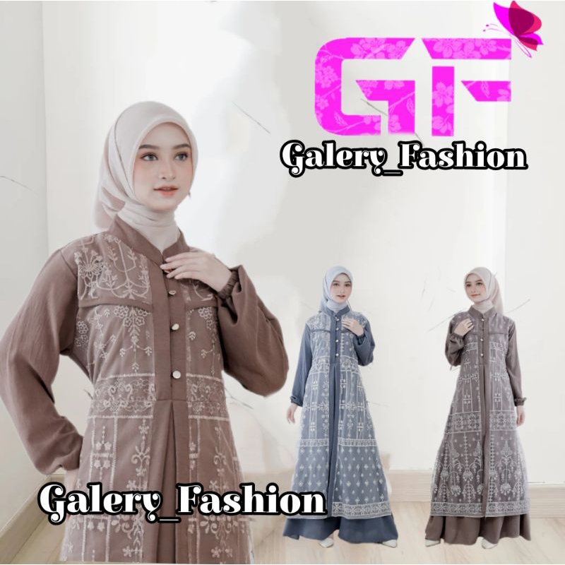 Gamis wanita model burkat Elegan model terbaru/Gamis Monalisa Crinkle airfolow Maxi dress jumbo vari