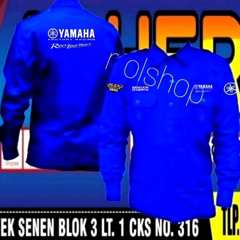 banyak warna kemeja Yamaha factory racing baju Yamaha factory racing seragam Yamaha factory racing P